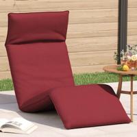 Ligstoel inklapbaar 175x54x8,5 cm oxford stof wijnrood