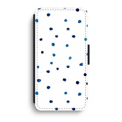 Blauwe stippen: iPhone XR Flip Hoesje