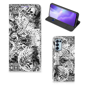 Mobiel BookCase OPPO Find X3 Lite Skulls Angel