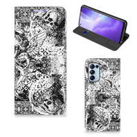 Mobiel BookCase OPPO Find X3 Lite Skulls Angel - thumbnail