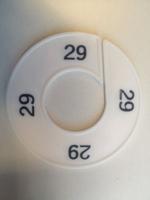 Maatring 9cm wit/zwart 29