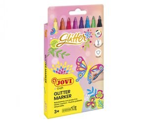 Jovi viltstift Glitter, kartonnen etui van 8 stuks