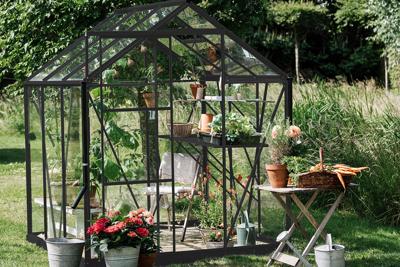 Tuinkas Kate I - 192x192 cm - Zwart - Full Options- - Veiligheidsglas- Royal Well
