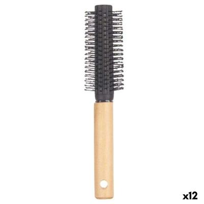 Ronde kwast Bruin Zwart Hout Siliconen Plastic (12 Stuks)