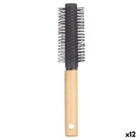 Ronde kwast Bruin Zwart Hout Siliconen Plastic (12 Stuks)