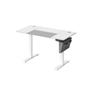 In hoogte verstelbaar bureau met geheugenfunctie, Basis wit + duifgrijs / 60 x 120 cm