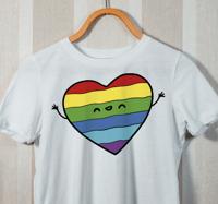 T-shirt regenboog hart