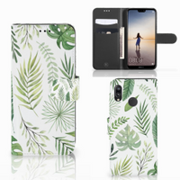 Huawei P20 Lite Hoesje Leaves - thumbnail