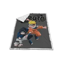 Naruto en Sasuke fleece plaid 120 x 150 cm - polyester
