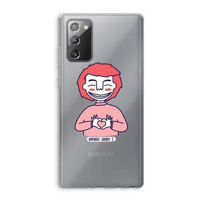 Hartje: Samsung Galaxy Note 20 / Note 20 5G Transparant Hoesje