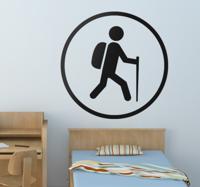 Muursticker Wandelaar