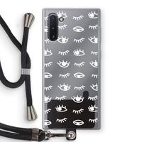 Eye pattern #3: Samsung Galaxy Note 10 Transparant Hoesje met koord