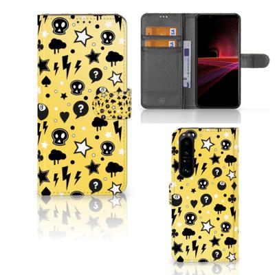 Telefoonhoesje met Naam Sony Xperia 1 III Punk Geel Telefoonhoesje met Naam Sony Xperia 1 III Punk Geel
