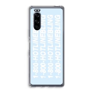 Hotline bling blue: Sony Xperia 5 Transparant Hoesje