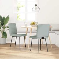 Eetkamerstoelen 2 st fluweel lichtgrijs