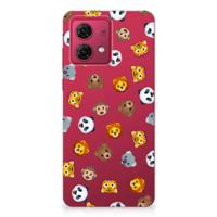 TPU bumper voor Motorola Moto G84 Dieren Emojis - thumbnail