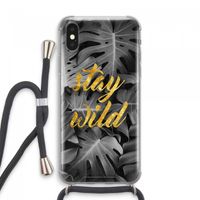 Stay wild: iPhone XS Max Transparant Hoesje met koord