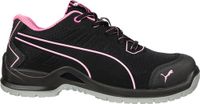 Puma Dames-veiligheidsschoen | maat 38 zwart/roze | S1P SRC ESD EN ISO 20345 | microvezel/mesh | 1 stuk - 64.411.0-38 64.411.0-38