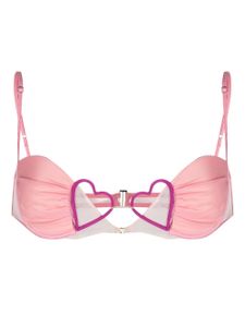 Nensi Dojaka soutien-gorge à détail de cœur - Rose