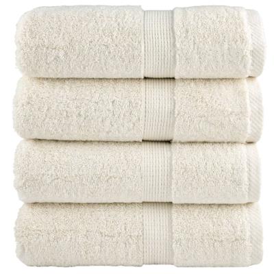 VidaXL Premium washandjes solund 4 stuks crème 30x30 cm 600 g/m2