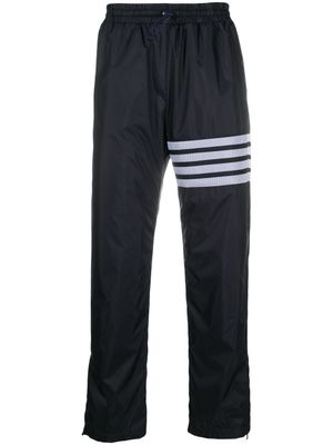 Thom Browne pantalon de jogging droit à détails rayés - Bleu