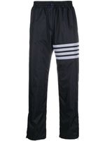 Thom Browne pantalon de jogging droit à détails rayés - Bleu