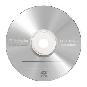 Verbatim 43285 DVD-RW disc 4.7 GB 5 stuk(s) Jewelcase Herschrijfbaar