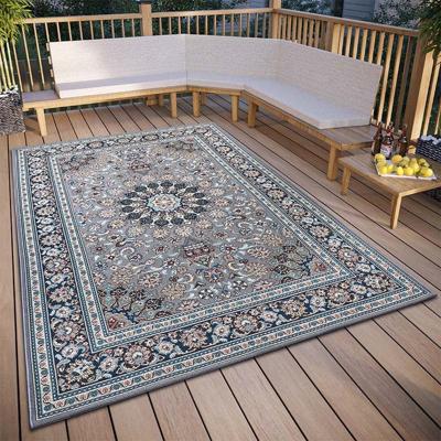Buitenkleed Kadi Grijs Blauw 240x340 Cm Laagpolig Home Collectie - Dekbed-Discounter.nl