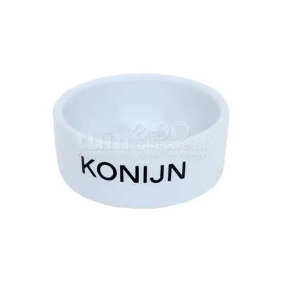 Boon Konijn Voerbak Steen Wit Ø12cm