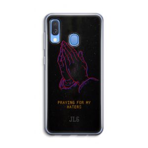 Praying For My Haters: Samsung Galaxy A40 Transparant Hoesje