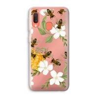 No flowers without bees: Samsung Galaxy A20e Transparant Hoesje