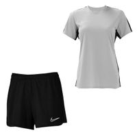 Nike Dri-FIT Academy 23 Trainingsset Dames Grijs Zwart Wit - thumbnail