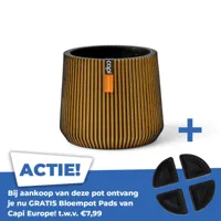 Sandbag groove d20h17cm zwart goud