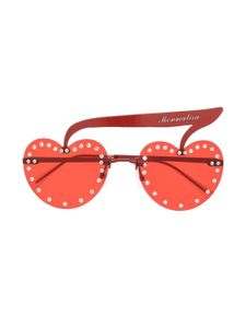 Monnalisa lunettes de soleil à ornements en cristal - Rouge