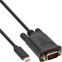 InLine 64142 video kabel adapter 2 m USB Type-C VGA (D-Sub) Zwart - thumbnail