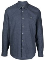 Lacoste chemise en chambray à manches longues - Bleu - thumbnail