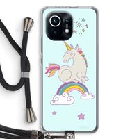 Regenboog eenhoorn: Xiaomi Mi 11 Transparant Hoesje met koord