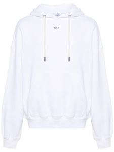 Off-White hoodie en coton à logo imprimé - Blanc