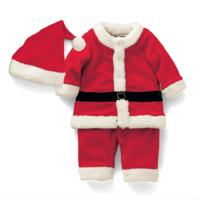 Jongen kerstman kostuum + hoed set hoogte: 80cm