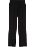 Jil Sander pantalon droit en laine à taille haute - Noir