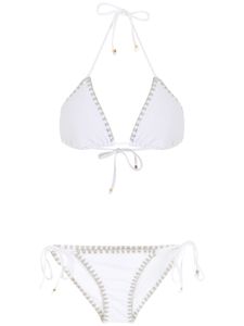 Amir Slama bikini à détails de coutures - Blanc