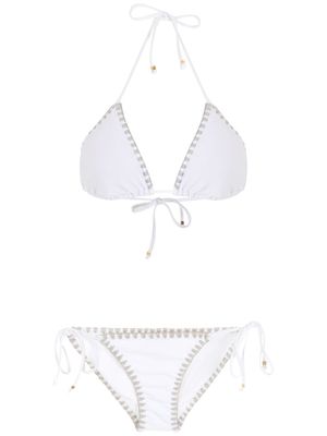 Amir Slama bikini à détails de coutures - Blanc