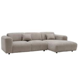 Giga Meubel - Chaise Longue Bank Beige - Ottomane Rechts - Dijon