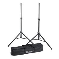 K&M 21459 luidspreker statief set met 2 statieven & tas zwart