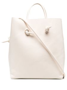 Marsèll sac cabas en cuir à design noué - Blanc