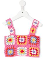 MC2 Saint Barth Kids haut crop Halima en crochet - Rose