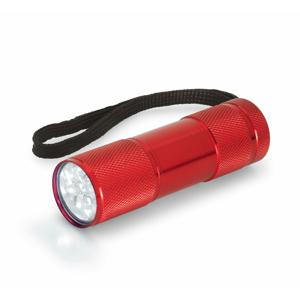 Compacte LED kinder zaklamp - aluminium - rood - 9 cm