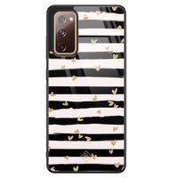 Samsung Galaxy S20 FE glazen hardcase - Hart streepjes