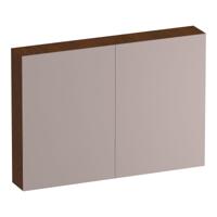 Brauer Impress Spiegelkast 100 cm - zonder Verlichting - Met 2 Dubbelzijdige Spiegeldeuren - Lamellen Eiken Bruin