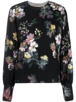 TWINSET pull en maille à fleurs - Noir